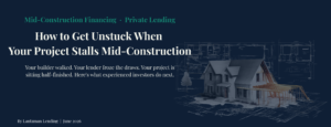 Lantzman Lending is a mid construction lender in CA